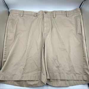 Lands‎ End Mens Khaki Cotton Shorts Traditional Fit Size 44 With 8.5" Inseam